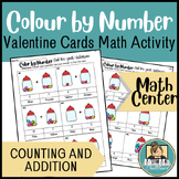 Valentines Color By Number Math Activity | Valentines Card
