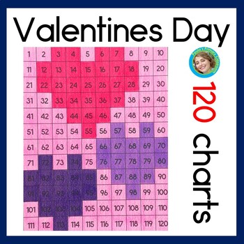 Preview of Valentines Day 120 Charts Mystery Pictures Blank and Numbered Charts