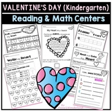 Valentine's Day Math and Literacy Kindergarten Worksheets 