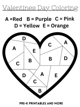 Preview of Valentines Day ABC Coloring and Letter Matching
