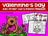 Valentine's Day ABC Order Cut and Paste Printable---FREEBIE