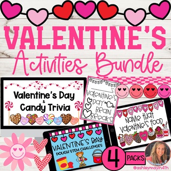 Preview of Valentines Day Activities BUNDLE for NO PREP February Fun