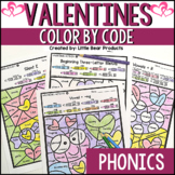Valentines Day Activities Coloring Pages Phonics Color by Number
