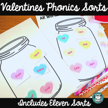 Preview of Valentines Day Activities Craft | Phonics 3rd grade Worksheets | Short Vowel