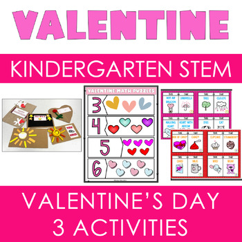 Preview of Valentines Day Activities Kindergarten Stations | Kindergarten STEM Centers