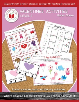 Preview of Valentines Day Activities - Level 1 FREEBIE