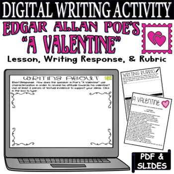 Preview of Valentines Day Activities Poetry Analysis Edgar Allan Poe Love Poems Digital