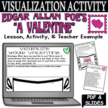 Preview of Valentines Day Activities Poetry Analysis Visualization Edgar Allan Poe Digital