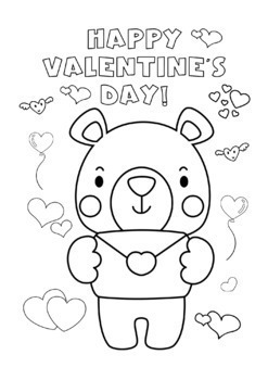 博客來-Happy Valentine''s Day Large Print Simple and Easy Coloring