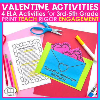 Preview of Valentine's Day Reading Comprehension Activities 3rd 4th 5th Grade