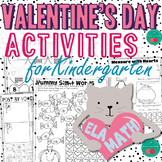 Valentines Day Activities for Kindergarten No Prep Math an