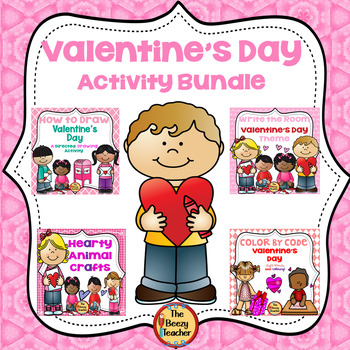 Preview of Valentine's Day Activity Bundle | How to Draw | Crafts | Writing | Comprehension