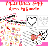 Valentines Day Activity Bundle: Heart Words + Descriptive 