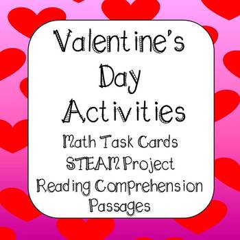 Preview of Valentines Day Activity Bundle - Math Language Arts & STEM Project