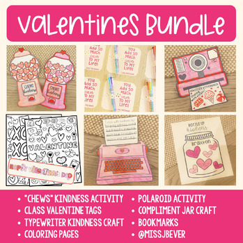 Preview of Valentines Day Activity Bundle, Valentines Day Craft Bundle, Kindness Activities