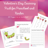Valentine's Day Activity Learning Pack-Preschool, Kinder, 