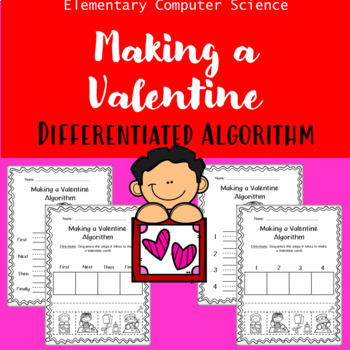 Preview of Valentine's Day Activity: Making a Valentine Unplugged Coding Computer Science