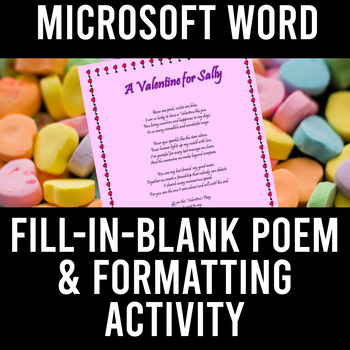 Preview of Valentines Day Activity in Microsoft Word | Practice formatting, be creative!