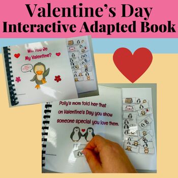 Preview of Valentines Day Adapted Book for February Special Education Reading Comprehension