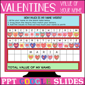 Preview of Valentines Day Adding Decimals Activity Power Point and Google Slides