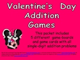 Valentine's Day Addition Games- Kindergarten and First Grade