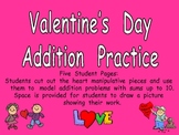 Valentine's Day Addition Practice- Sums to 10- Kindergarten