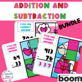 Valentines Day Addition and Subtraction Bundle Boom Cards