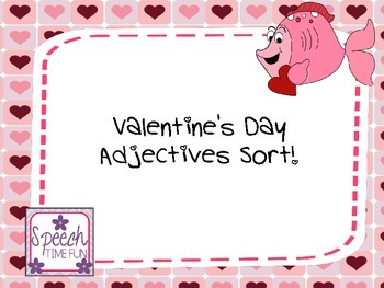 Preview of Valentine's Day Adjectives Sort