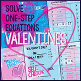 Valentine’s Day Algebra One-Step Equations (Whole Numbers Only)