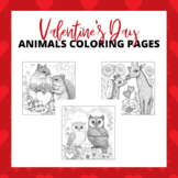 Valentines Day Animals Coloring Pages | Valentines Day Activities
