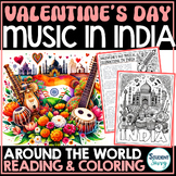 Valentines Day INDIA Reading Passages Coloring Sheets Page