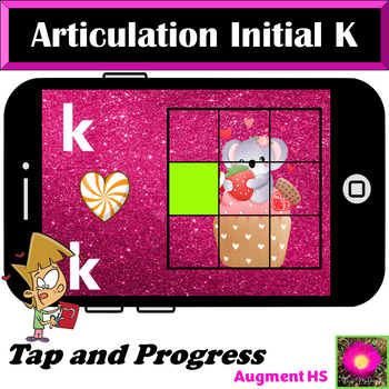 Preview of Valentines Day Articulation K Activity on Boom Cards™