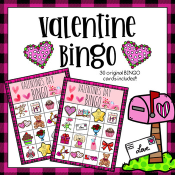 Valentines Day BINGO - (30 BINGO Cards) by Little Olive | TPT