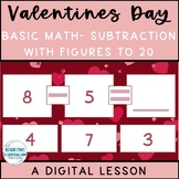 Valentines Day Basic Math Subtraction Figured to 20 Digita
