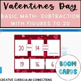Valentines Day Basic Math Subtraction Figured to 20 Boom Cards