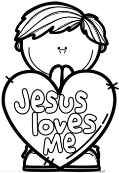 jesus love coloring page