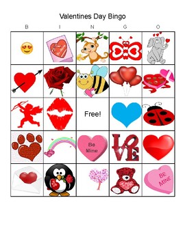 Valentines Day Bingo 8 cards good for center time by Juliana | TPT