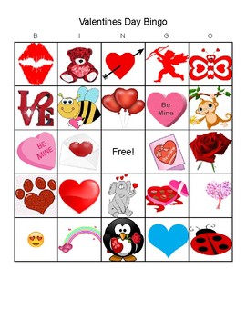 Valentines Day Bingo 8 cards good for center time by Juliana | TPT