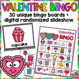 Valentines Day Bingo Activity Game with Digital Random Slideshow
