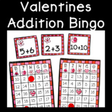 Valentines Day Bingo Addition Doubles and Near Doubles to 20