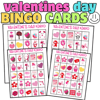 Valentines Day Bingo Cards (40 Bingo Cards 