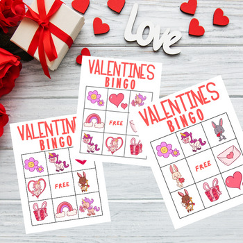 Valentines Day Bingo Cards and Memory Game by TeacherFit Hub | TPT