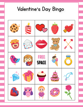 Valentines Day Bingo by My Nerdy Teacher by Alina V | TPT