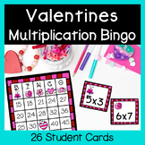 Valentines Day Bingo Multiplication Game