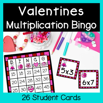 Preview of Valentines Day Bingo Multiplication Game
