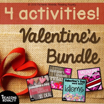 Preview of Valentine's Day Bundle: ELA and Math