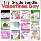 Valentine's Day Bundle First Grade Math and Literacy
