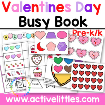 Preview of Valentines Day Busy Book Activity Binder - February