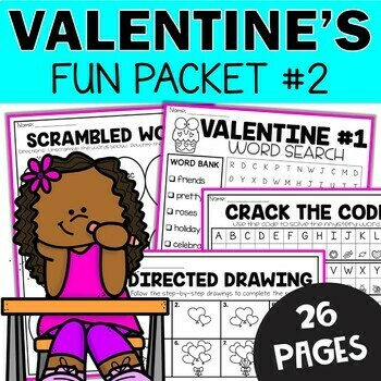 Preview of Valentines Day Busy Packet  - Fun Work February 2nd 3rd Winter Morning Worksheet