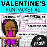Valentines Day Busy Packet  - Fun Work February 2nd 3rd Wi